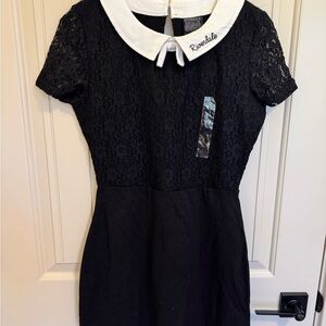 Riverdale Veronica Lodge Black Lace Dress with White Collar